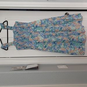 NWT J. Crew Factory Smocked Patterned Midi Dress Size XL